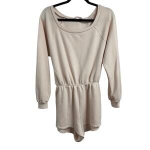 Victoria's Secret Pink Romper L Long Sleeve Sweat Lounge Jumpsuit Women‎